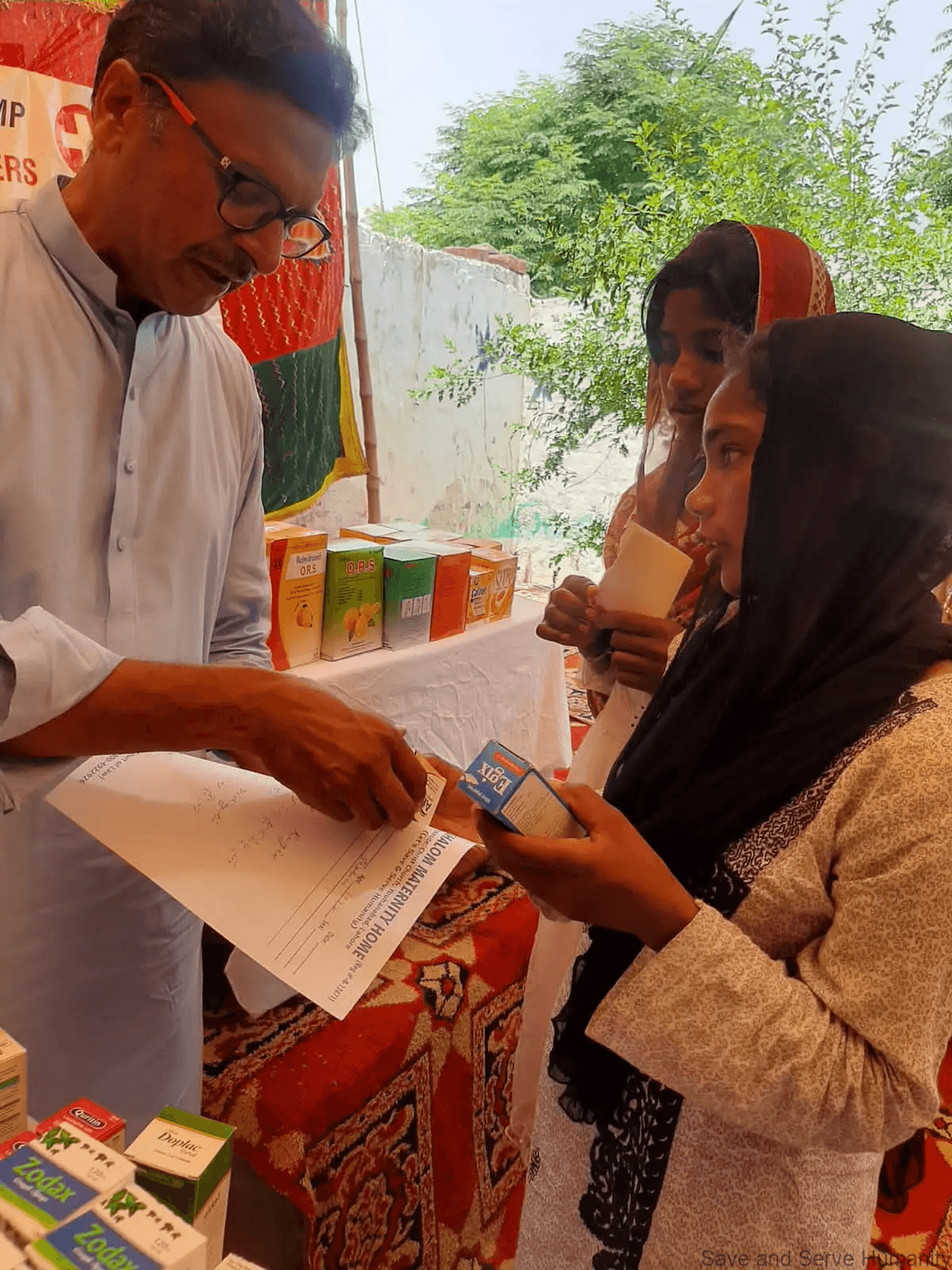 A medical camp record from SSH's brick-kiln outreach in District Kasur.