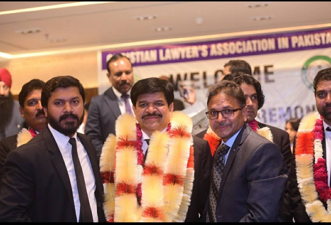 Shahzad Masih and guests at the CLAP oath taking ceremony.
